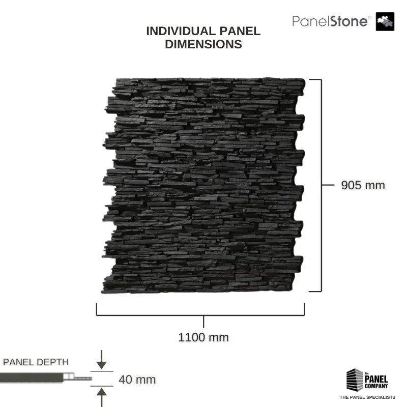 Alpes Slate Anthracite Panel Stone - Image 4