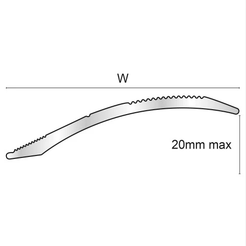 Aluminium Retro-Fit Vinyl Reducer - Matt Silver (30 x 2.5mm / 0.92m) - Image 2