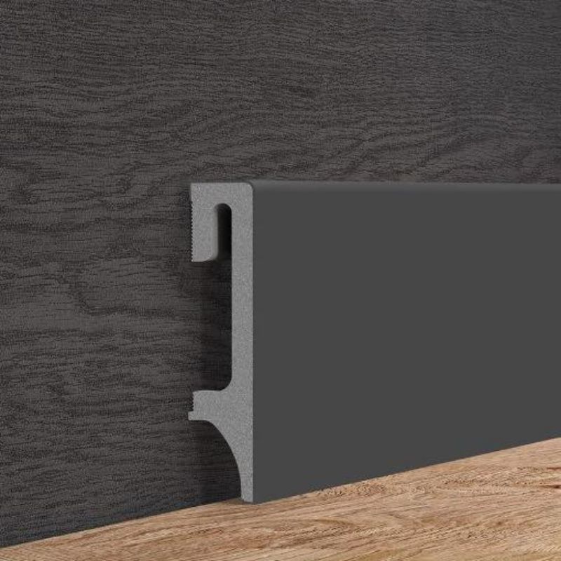 Anthracite Vox Espumo Skirting Board | 80mm x 2.4m | 1 Pack - Image 3