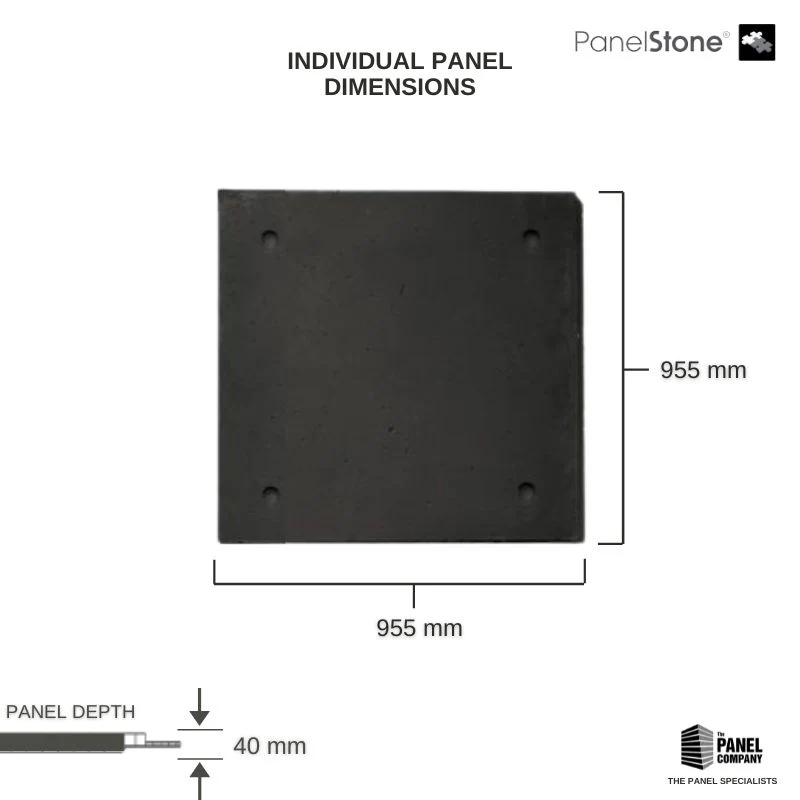 Concrete Anthracite Panel Stone - Image 3