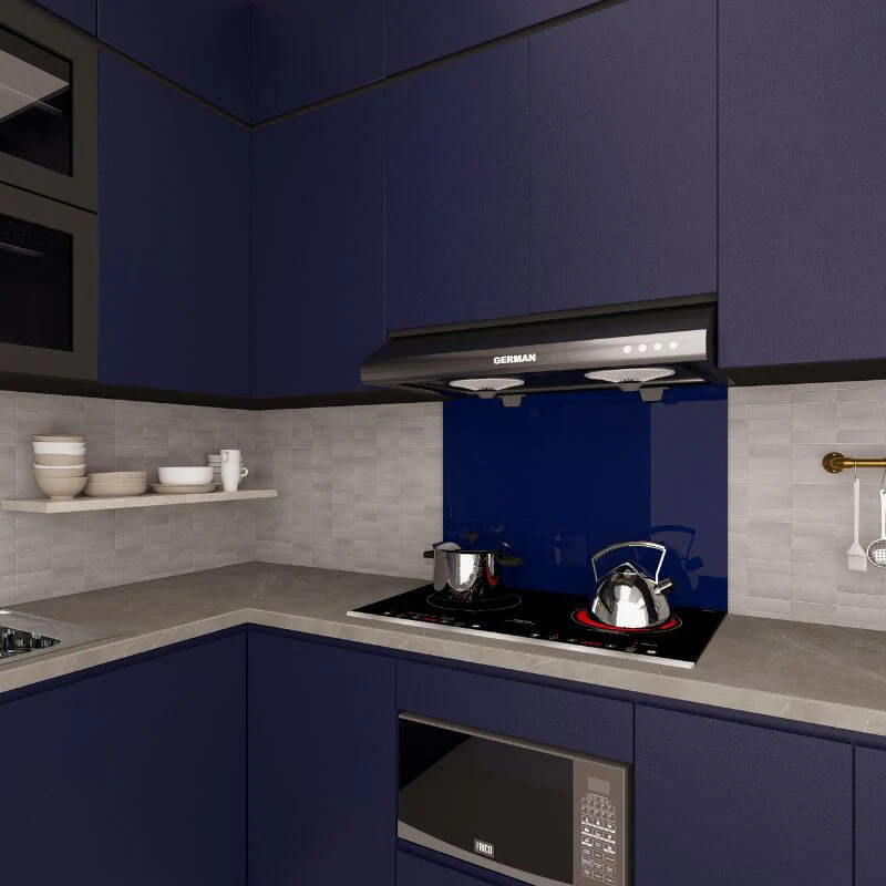 Dark Blue Hob Splashback - Eldhaus - Image 4