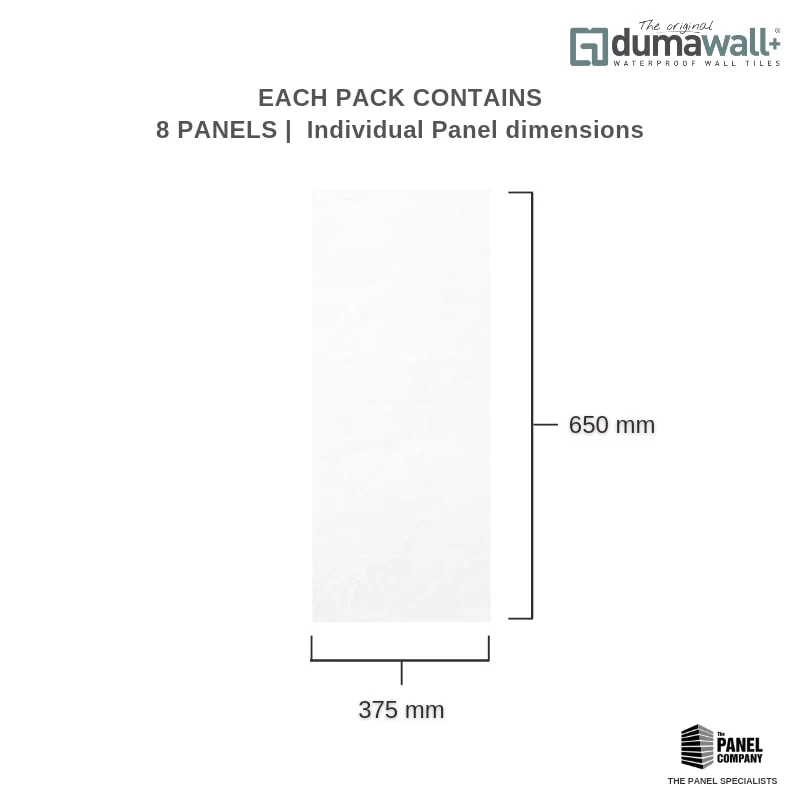 Dumawall Plus Glossy Evora Wall Tile | Solid Bathroom Wall Tile | 8 Pack - Image 6
