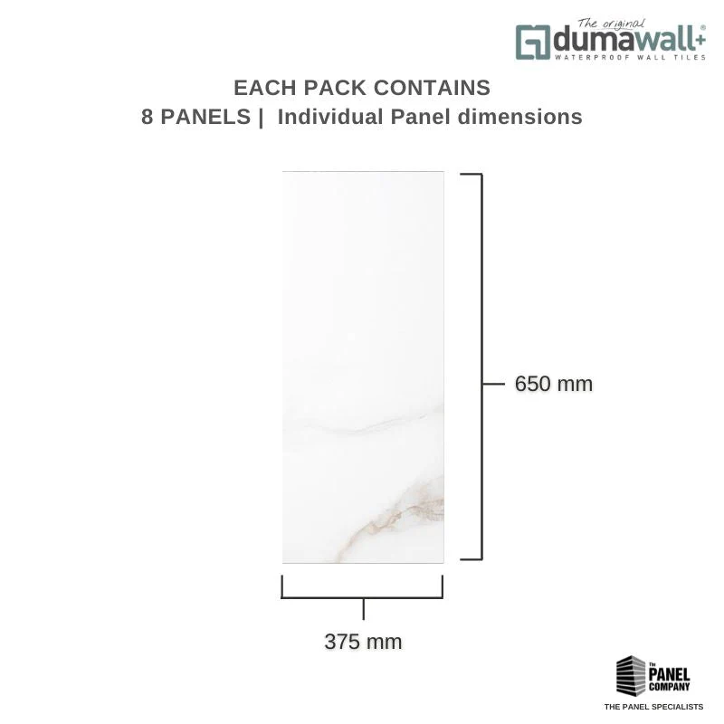Dumawall Plus Glossy Trapani Wall Tile | Solid Bathroom Wall Tile | 8 Pack - Image 6