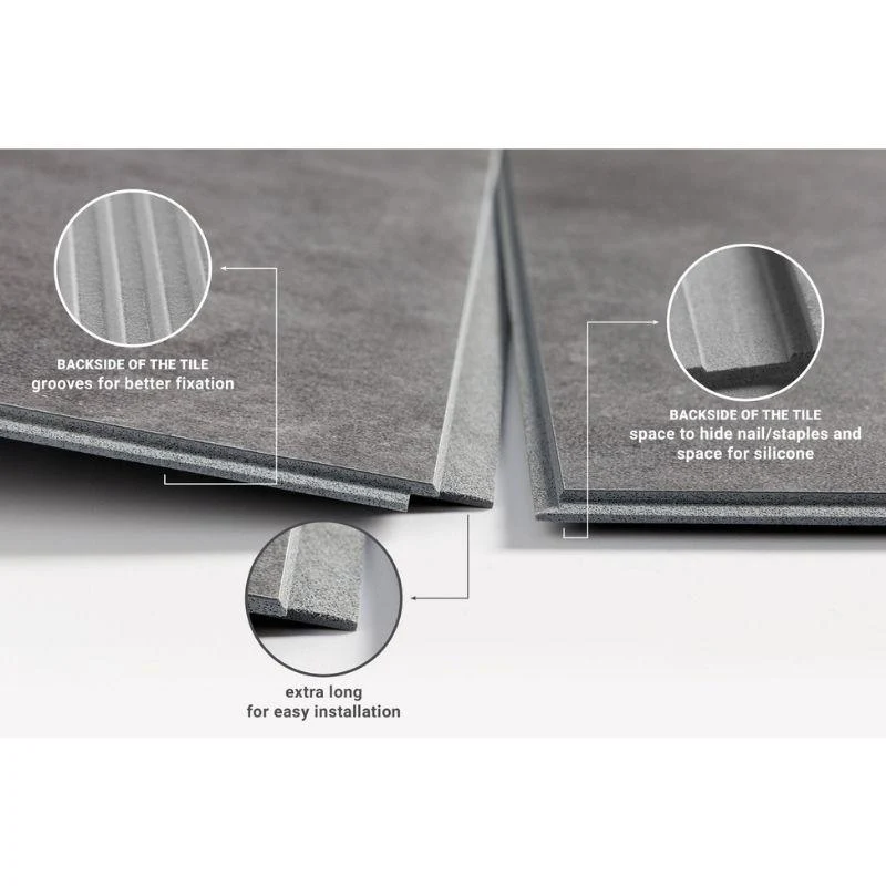 Dumawall Plus Polished Concrete | Solid Bathroom Wall Tile | 8 Pack - Image 3