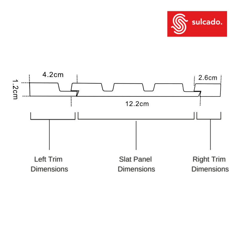 Grey Oak 3D Slat Wall Panel Framing Trim - Sulcado - Image 5