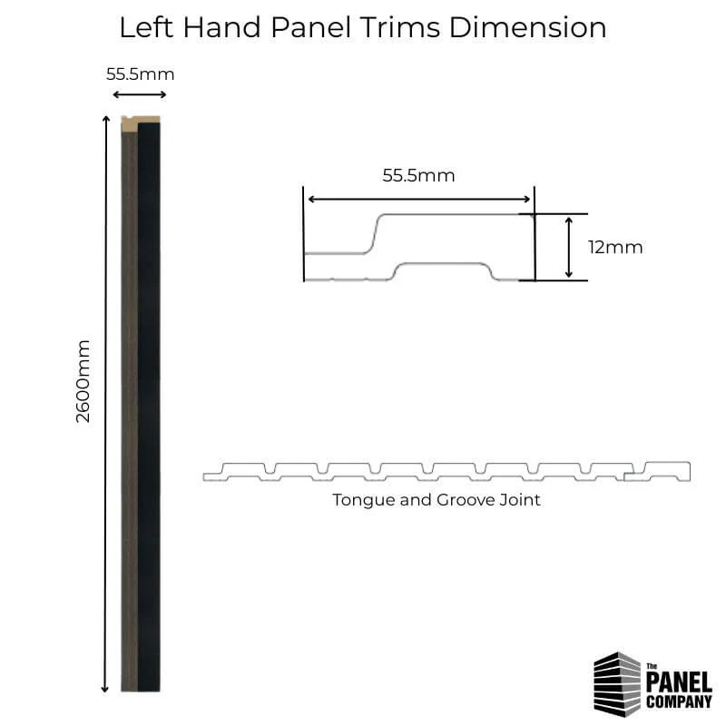 Grey Oak Water Resistant Slat Wall Panel Framing Trim - Image 3