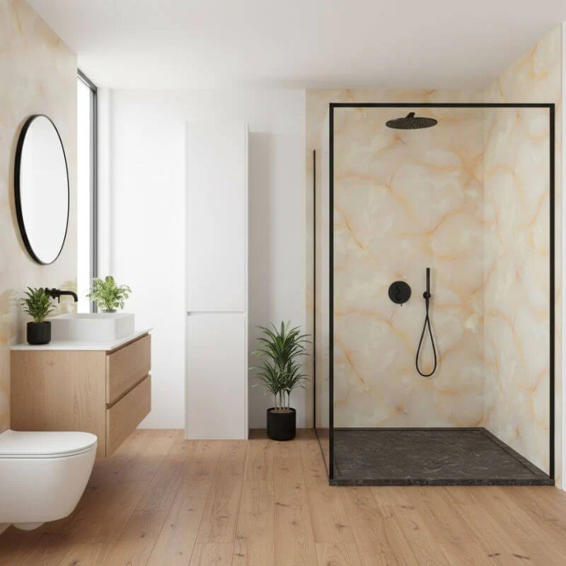 Imprevia Amber Onyx PVC Shower Panel - 1M x 2.4M