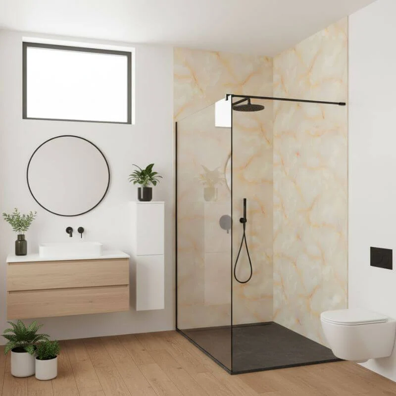 Imprevia Amber Onyx PVC Shower Panel - 1M x 2.4M - Image 2