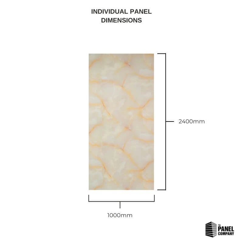 Imprevia Amber Onyx PVC Shower Panel - 1M x 2.4M - Image 4