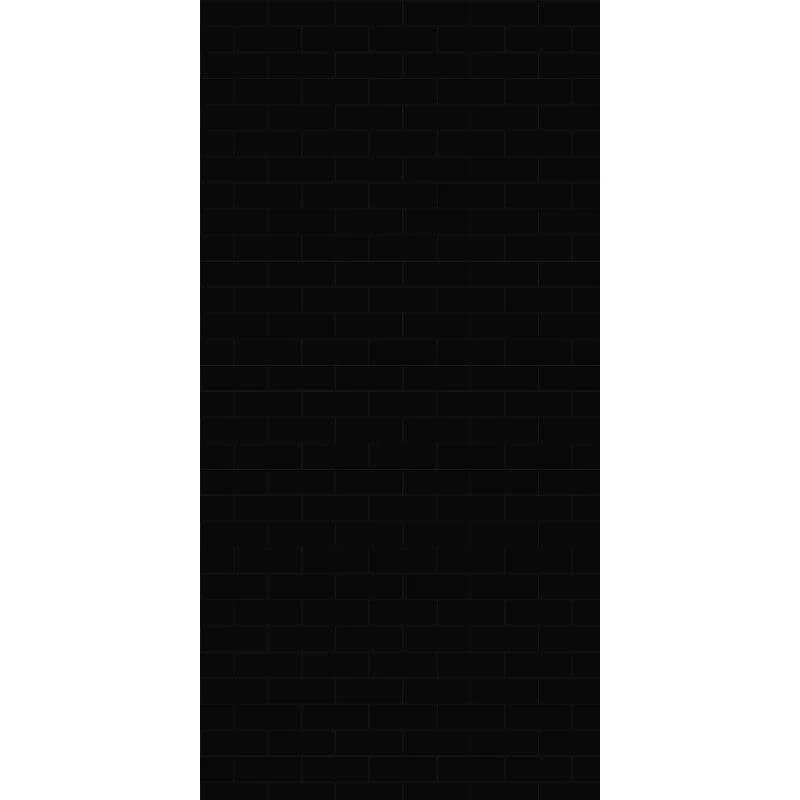 Imprevia Compact Black Gloss Metro Tile Wall Panel - 1.2M x 2.4M - Image 4