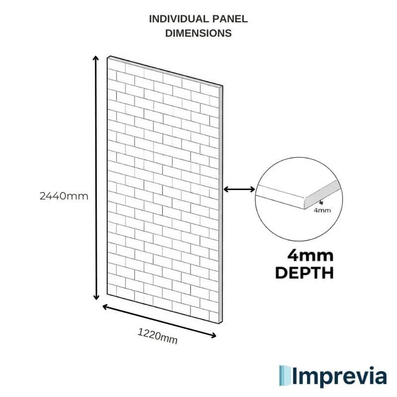 Imprevia Compact Royal Blue Metro Tile Wall Panel - 1.2M x 2.4M - Image 5
