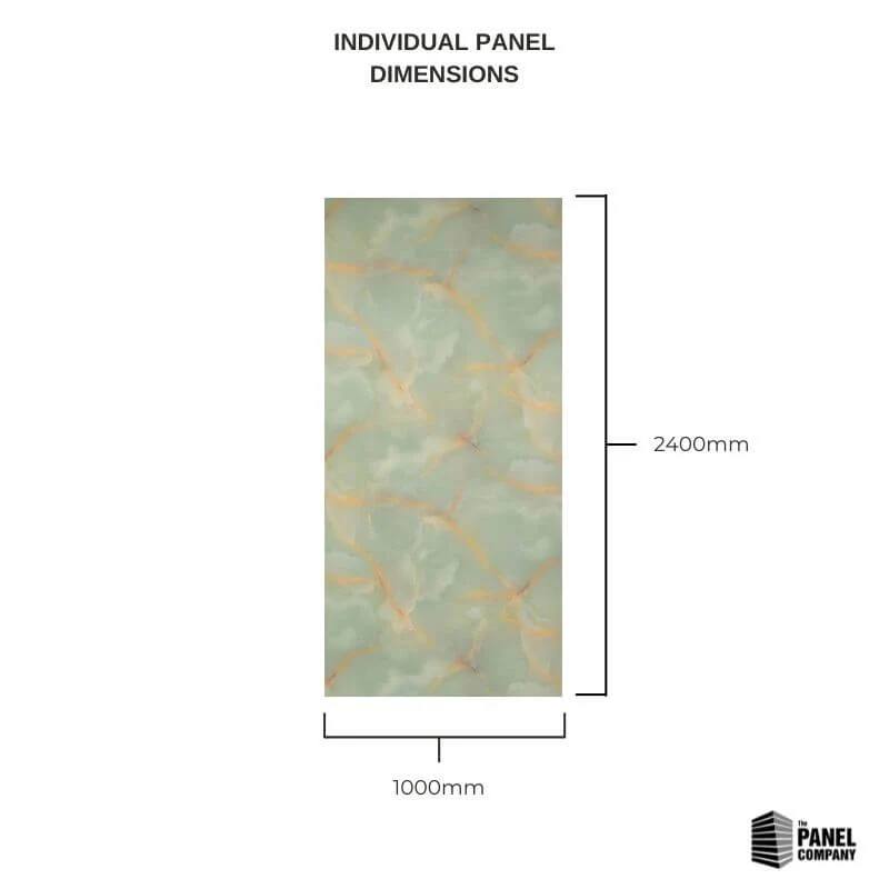 Imprevia Jade Onyx PVC Shower Panel - 1M x 2.4M - Image 4