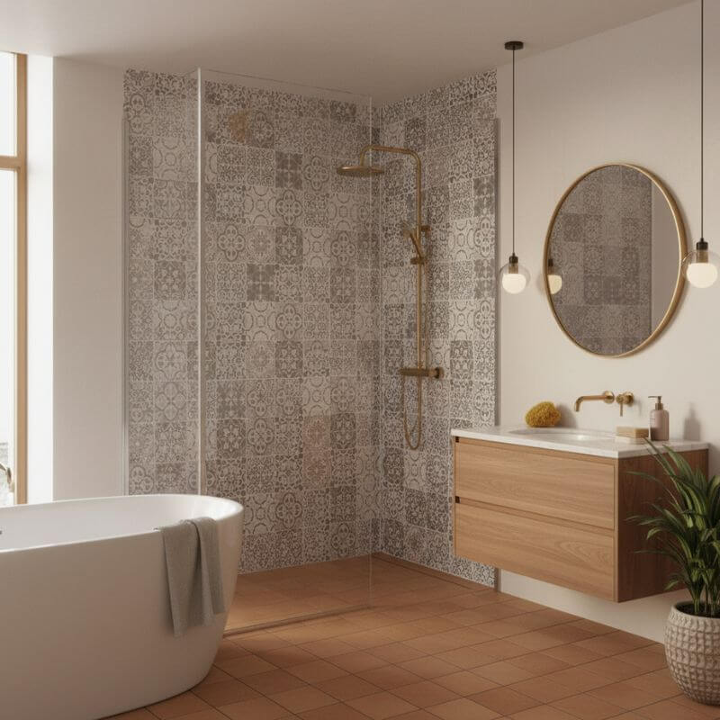 Imprevia Paros Grey PVC Shower Panel - 1M x 2.4M - Image 5