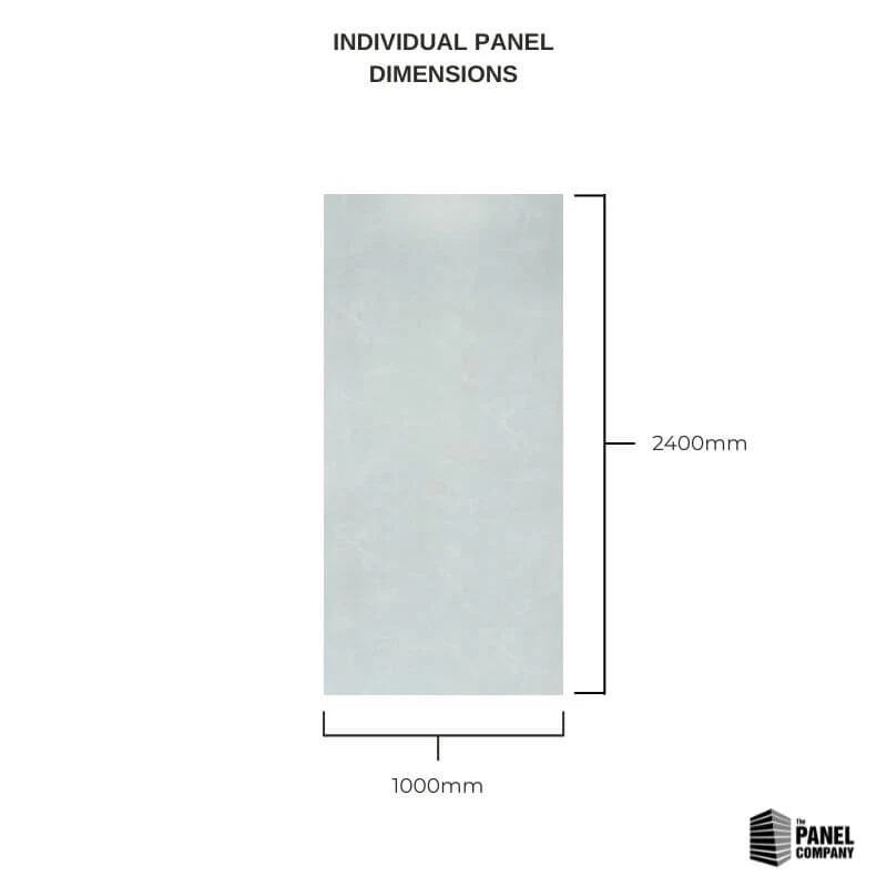 Imprevia Polished Concrete PVC Shower Panel - 1M x 2.4M - Image 6