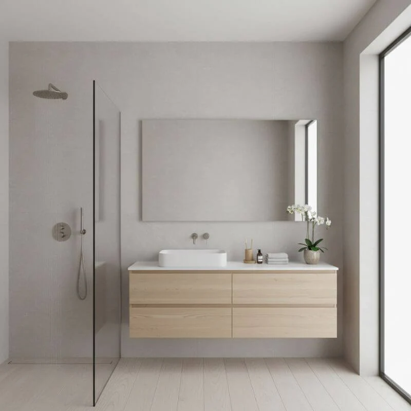 Imprevia Chalkstone SPC Shower Panel - 0.6M x 2.4M - Image 2