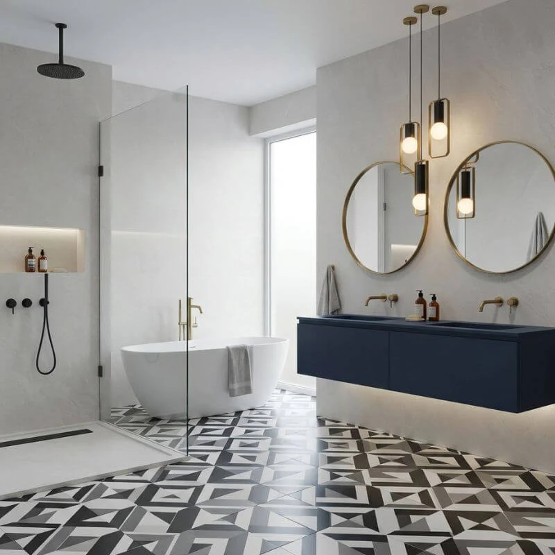 Imprevia Chalkstone SPC Shower Panel - 0.6M x 2.4M - Image 3