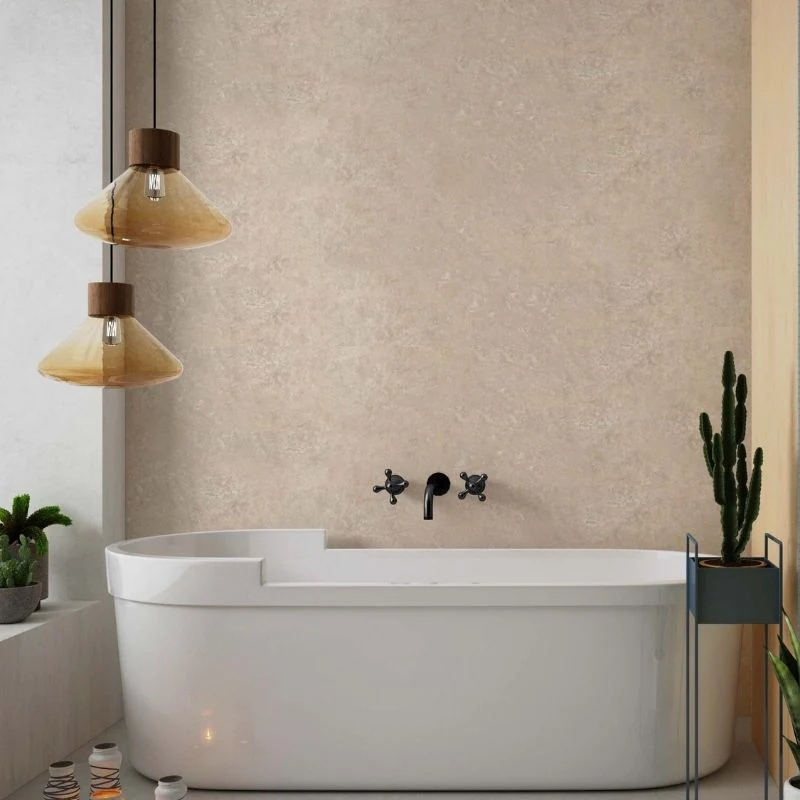 Large Beige Concrete 1.0m x 2.4m Shower Panel - Image 6