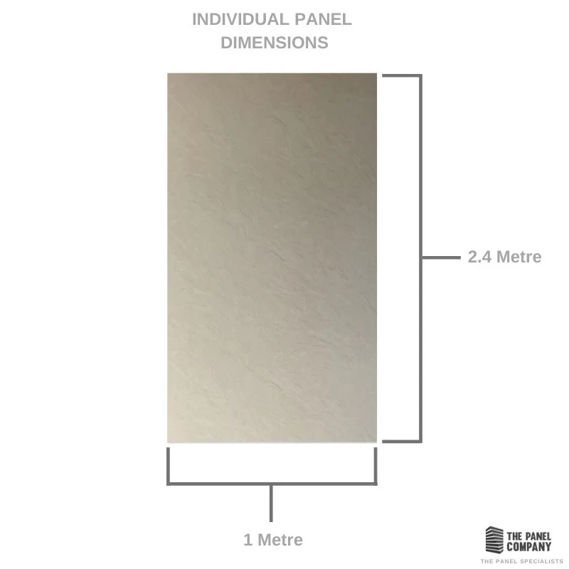 Large Beige Slate 1.0m x 2.4m Shower Panel - Image 4