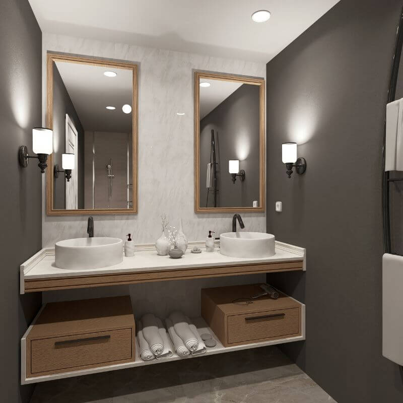 Large Subtle Grey Marble 1.0m x 2.4m Shower Panel - Image 3