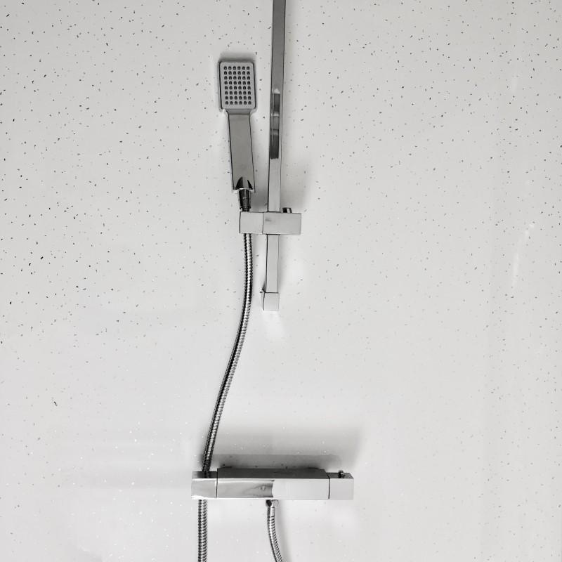 Large White Arctic Sparkle 1.0m x 2.4m Shower Panel - Image 11