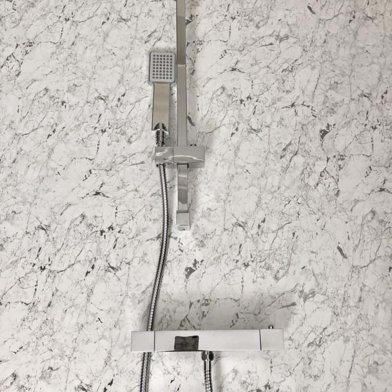 Large White Marble 1.0m x 2.4m Shower Panel - Image 5