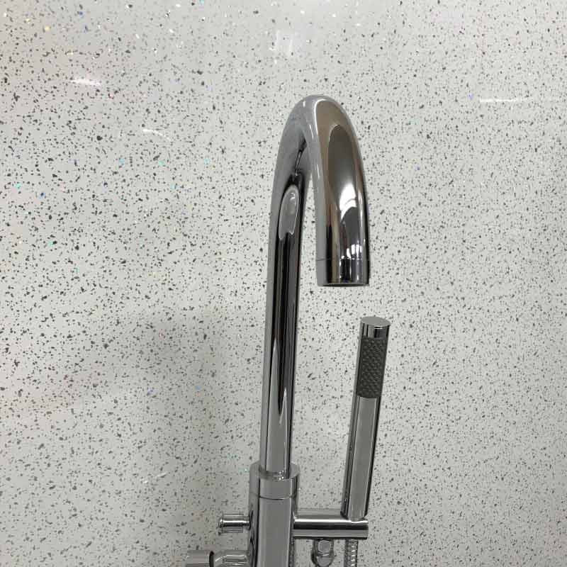 Large White Sparkle 1.0m x 2.4m Shower Panel - Image 4