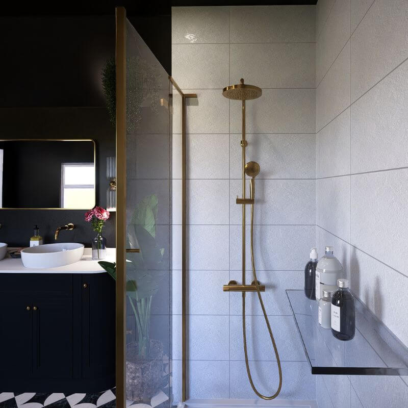 Light Grey Marble Tile Wall Panel - 600mm - Image 2