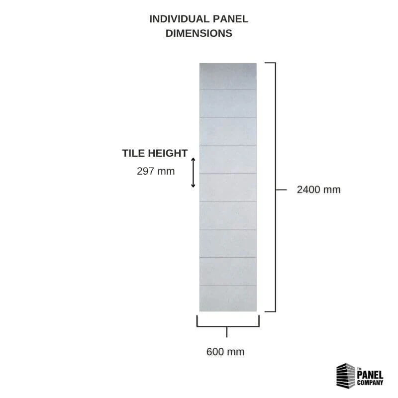 Light Grey Marble Tile Wall Panel - 600mm - Image 4