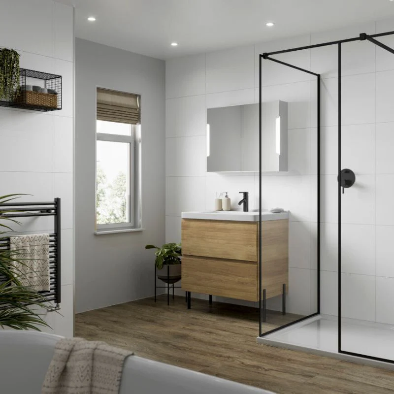 Multipanel Alpine White Large Tile Effect Shower Panel