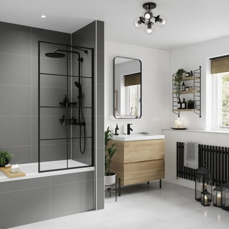 Multipanel Alpine White Large Tile Effect Shower Panel - Image 3