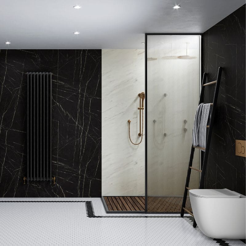 Multipanel Linda Barker Black Pietra Shower Panel - Image 3