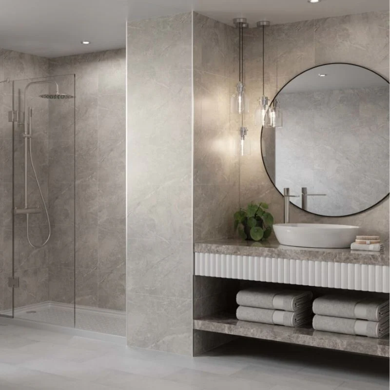 Multipanel Valmasino Marble Large Tile Effect Shower Panel - Image 3