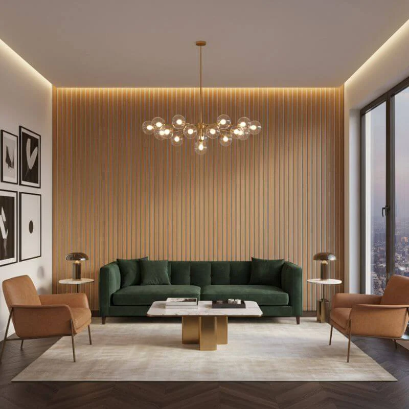STRIVO Premium Natural Oak Acoustic Slat Wall Panel - Image 7