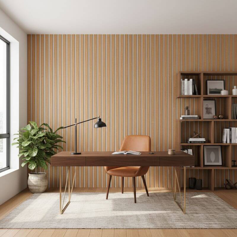STRIVO Premium Natural Oak Acoustic Slat Wall Panel - Image 8