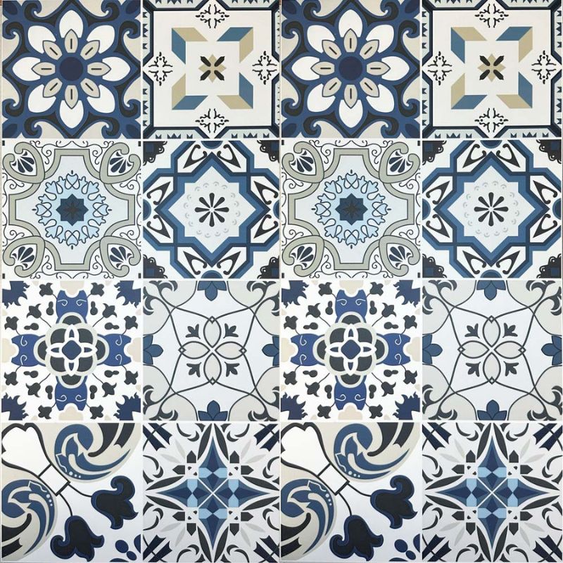 Portree Victorian Tile SPC Flooring | w/ Built In Underlay | Elegance Range | 2.047m² Pack - Image 3