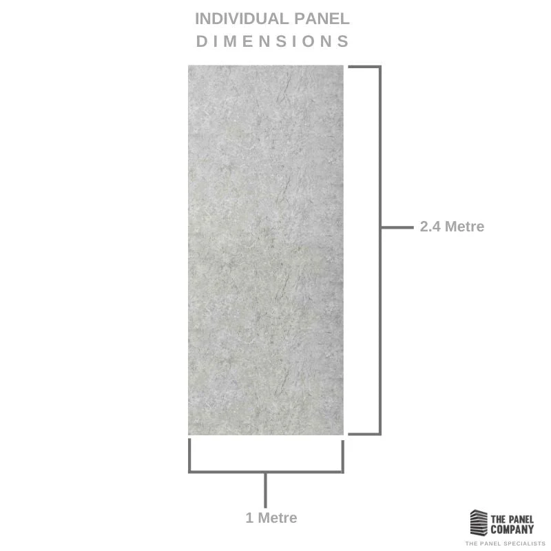 Premium Large Grey Stone 1.0m x 2.4m Shower Panel - Image 5