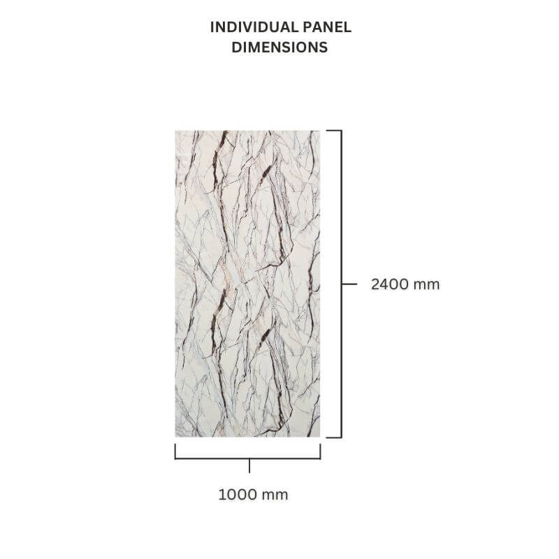 Premium Large Milazzo 1.0m x 2.4m Shower Panel - Image 3