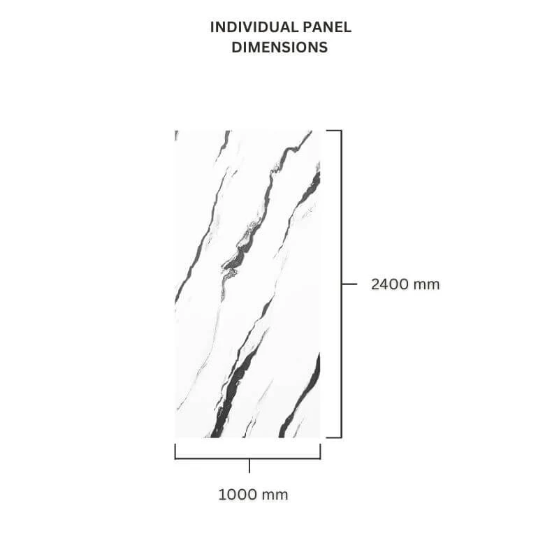 Premium Large Monza 1.0m x 2.4m Shower Panel - Image 3