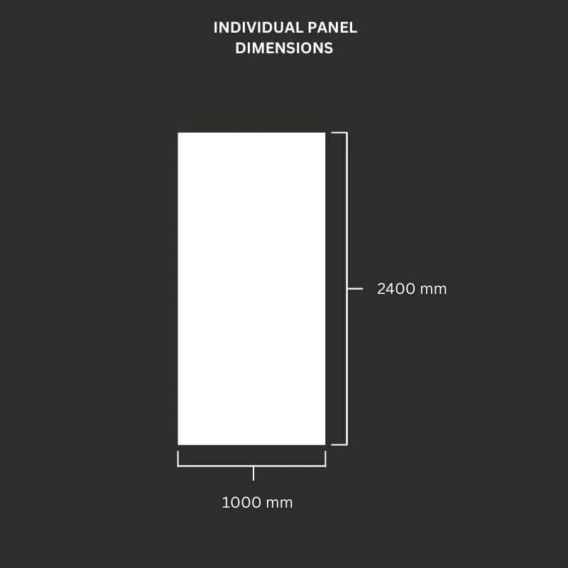 Premium Large White Matt 1.0m x 2.4m Shower Panel - Image 3