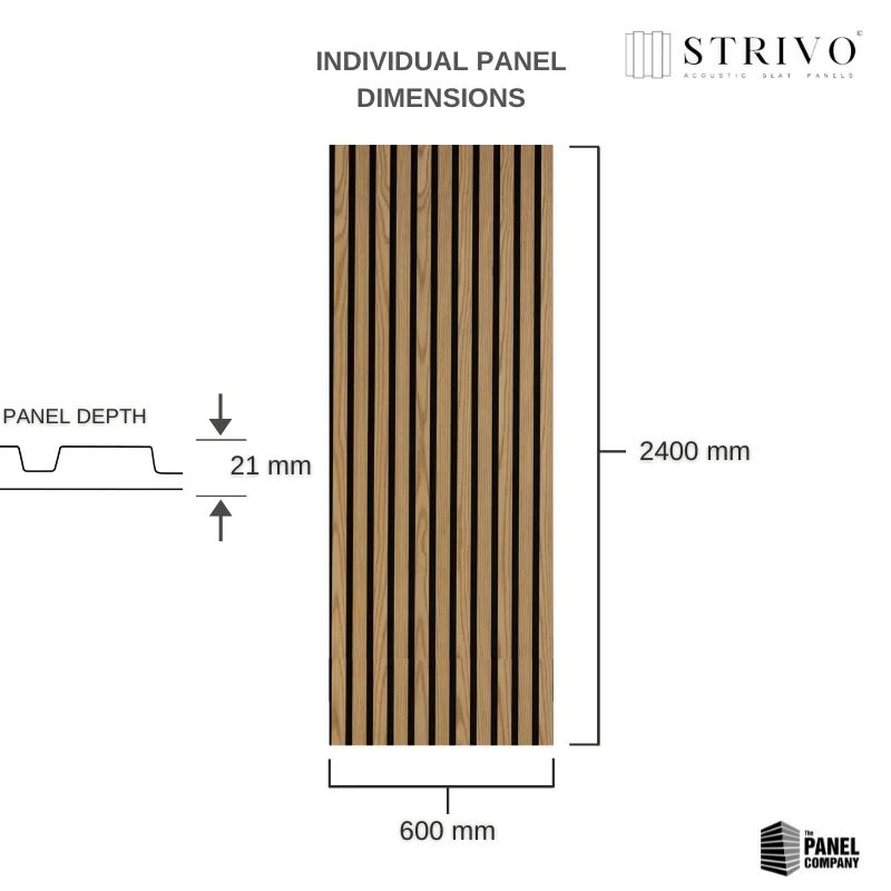 STRIVO Acoustic Slat Panel - Natural Ash - Image 5