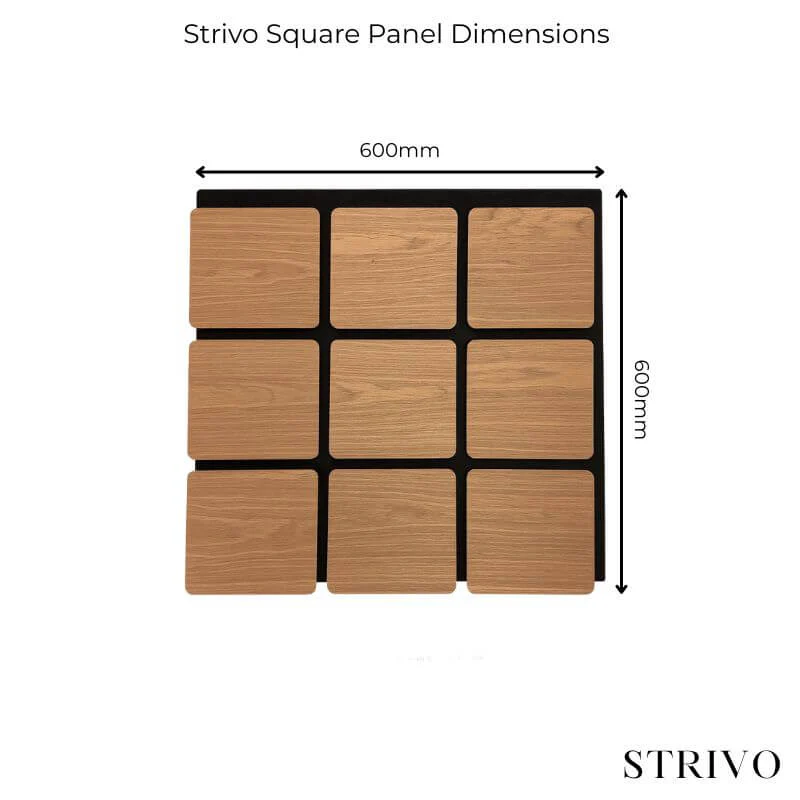 STRIVO Acoustic Square Wall Panel - Walnut - Image 3