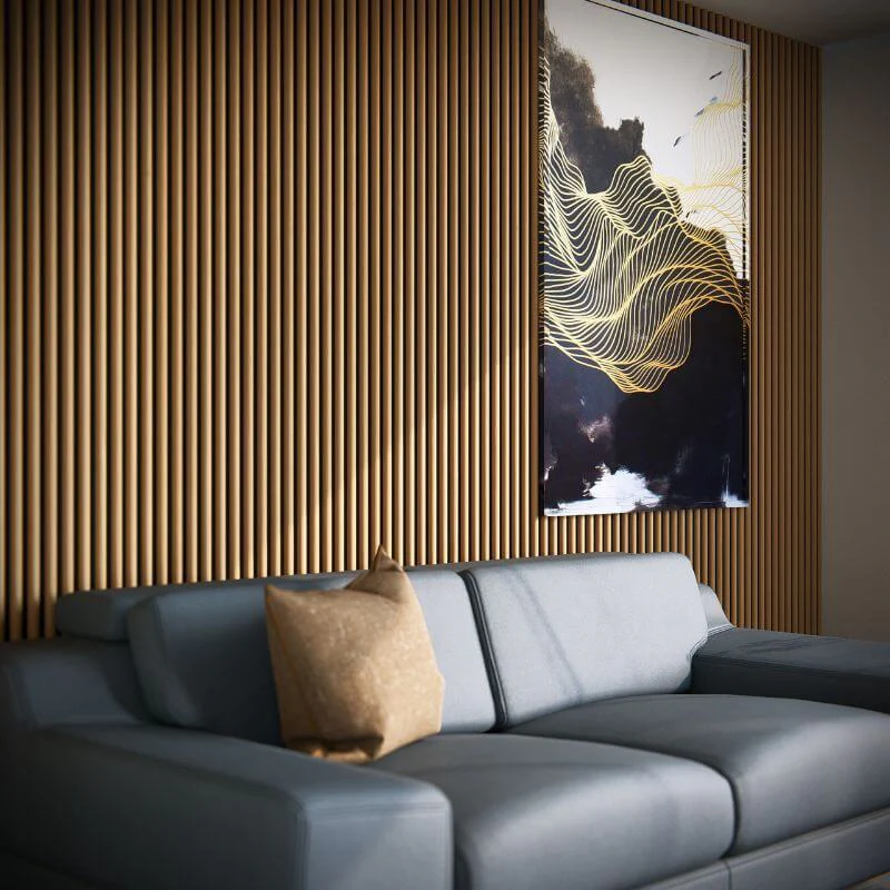STRIVO Curve Acoustic Slat Wall Panel - Natural Oak - Image 8