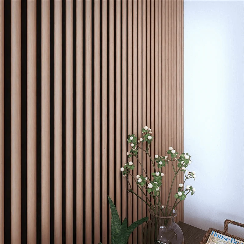 STRIVO Curve Acoustic Slat Wall Panel - Walnut - Image 2