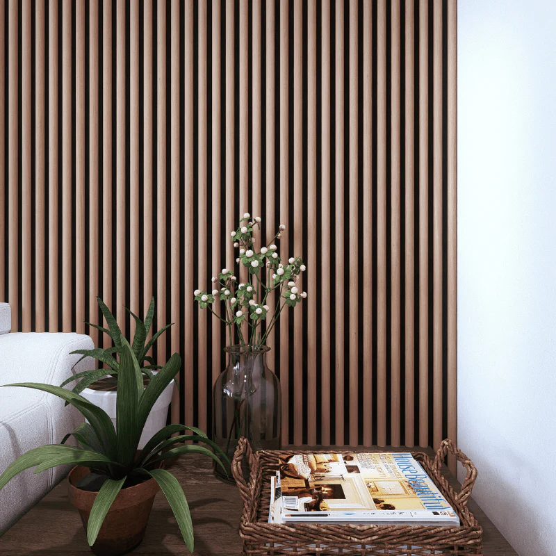STRIVO Curve Acoustic Slat Wall Panel - Walnut - Image 3