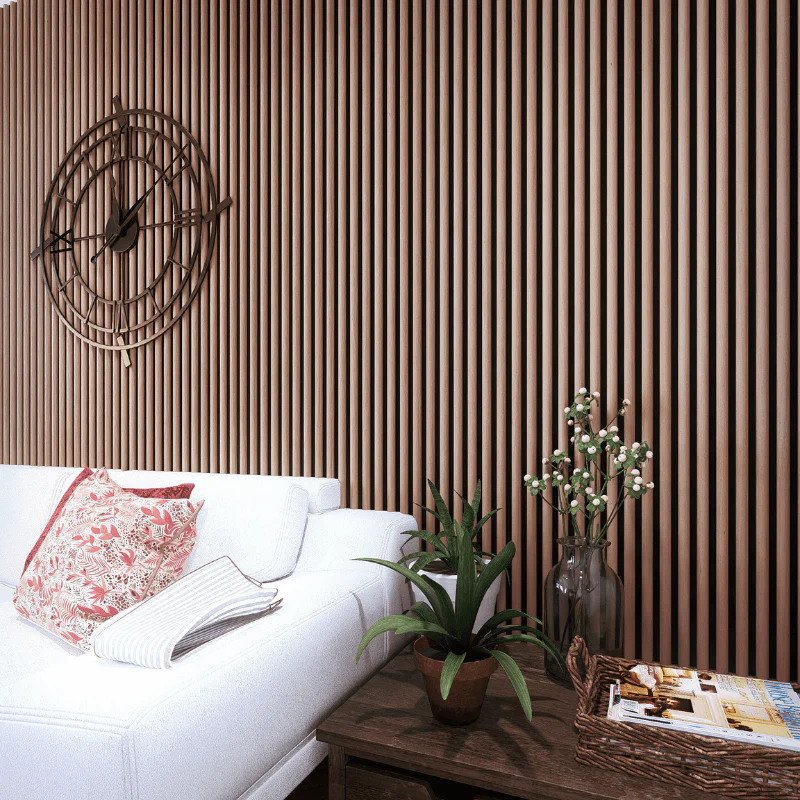 STRIVO Curve Acoustic Slat Wall Panel - Walnut - Image 4