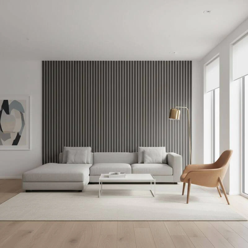 STRIVO Premium Charcoal Acoustic Slat Wall Panel - Image 10