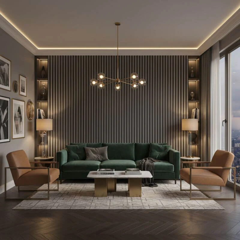 STRIVO Premium Charcoal Acoustic Slat Wall Panel - Image 6