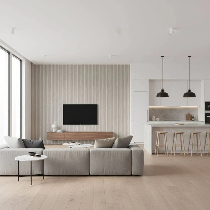 STRIVO Premium Grey Oak Acoustic Slat Wall Panel - Image 6