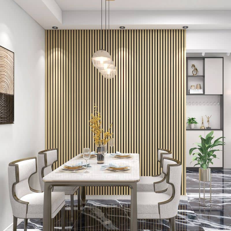 STRIVO Premium Light Ash Acoustic Slat Wall Panel - Image 4