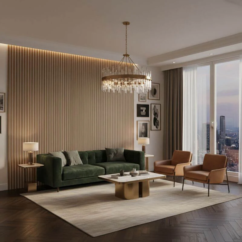 STRIVO Premium Walnut Acoustic Slat Wall Panel - Image 11